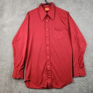 True Vintage Sears 70s Kings Road Polyester Button Shirt Men's XL Dagger Collar